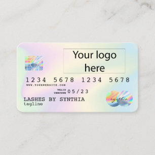 Ihr Logo Holograph Modern Credit Card Style hinzuf Visitenkarte