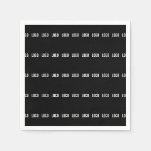 Ihr Logo   Horizontal gezogenes Streifenmuster Serviette