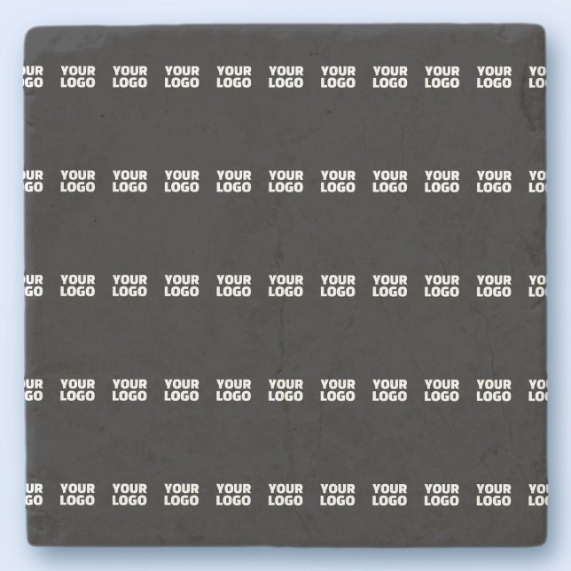 Ihr Logo | Horizontal gezogenes Streifenmuster Steinuntersetzer (Von Creator hochgeladen)