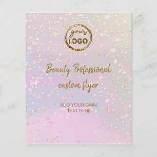 Ihr Logo Imitat Glitzer Flyer