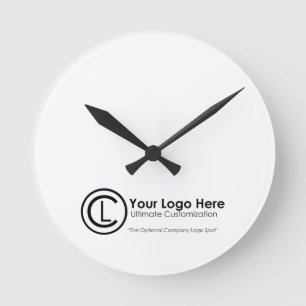Ihr Logo ist hier einfach und benutzerdefiniert. Runde Wanduhr