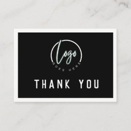 Ihr Logo ist weiß auf der schwarzen Kundendienstka Visitenkarte