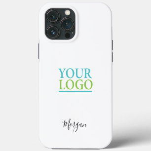 Ihr Logo/Kunst/Foto, DIY-Name in schwarzer Schrift iPhone 13 Pro Max Hülle