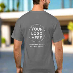 Ihr Logo l Mitarbeiter Corporate Branding grau T-Shirt
