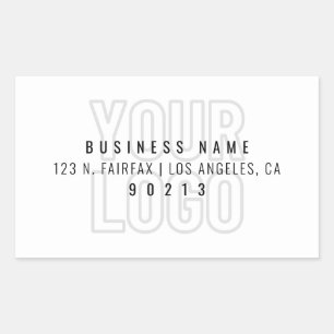 Ihr Logo leuchtet automatisch für den Hintergrund Rechteckiger Aufkleber