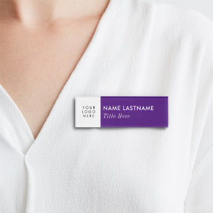 Ihr Logo Lila White Modern elegant Namenschild