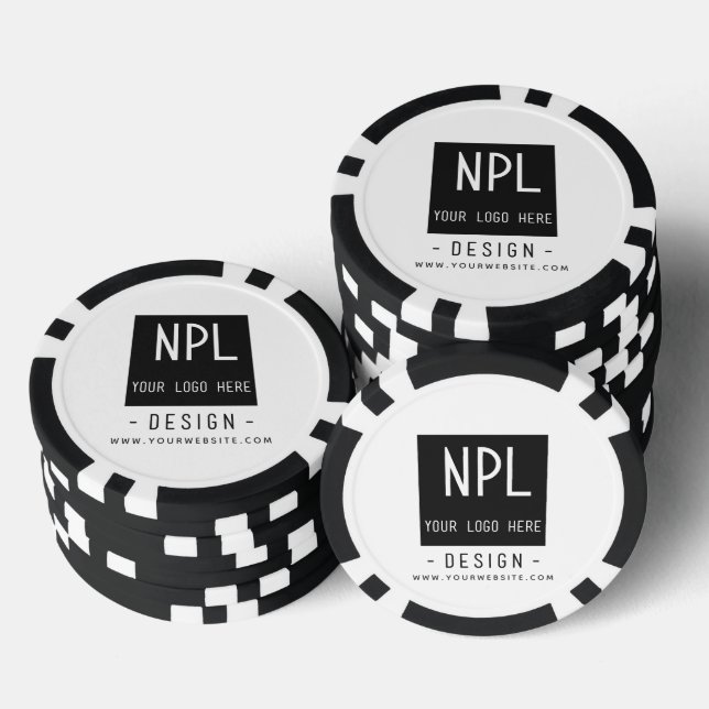 Ihr Logo - Minimale, moderne Werbeartikel Pokerchips (Stapel)