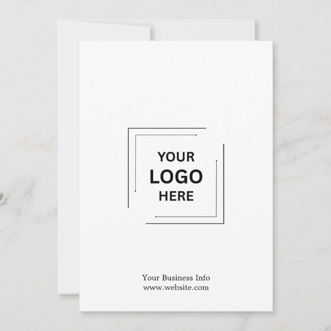 Ihr Logo | Minimalistische Karte für Unternehmen (Vorderseite)
