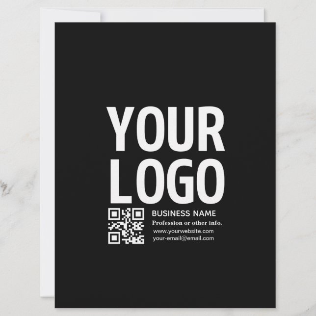 Ihr Logo mit bearbeitbarem QR-Code und Text  Briefbogen (Vorderseite)
