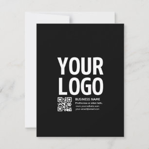 Ihr Logo mit bearbeitbarem QR-Code und Text RSVP Karte