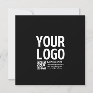 Ihr Logo mit bearbeitbarem QR-Code und Text Save The Date