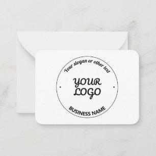 Ihr Logo mit bearbeitbarem Slogan und Firmenname Mitteilungskarte