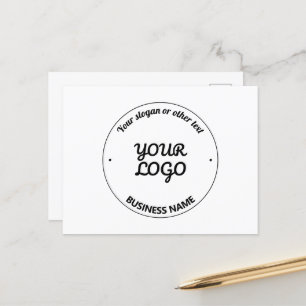Ihr Logo mit bearbeitbarem Slogan und Firmenname Postkarte