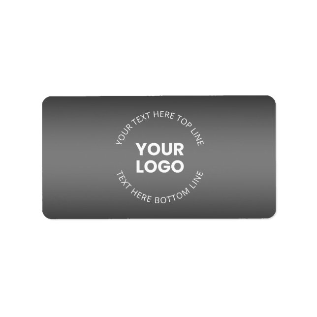 Ihr Logo mit/bearbeitbarer schwarz-weißer Farbe Adressaufkleber (Vorne)