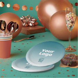 Ihr Logo mit/Bearbeitung von QR-Code und Farbverla Pappteller