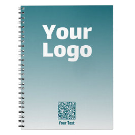 Ihr Logo mit editierbarem QR-Code und Farbverlauf Notizblock