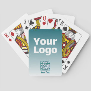 Ihr Logo mit editierbarem QR-Code und Farbverlauf Spielkarten