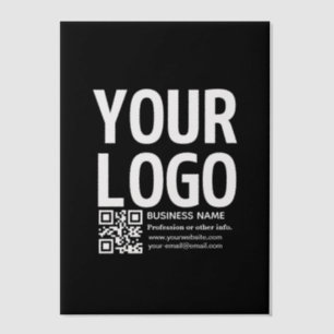 Ihr Logo mit editierbarem QR-Code und Text