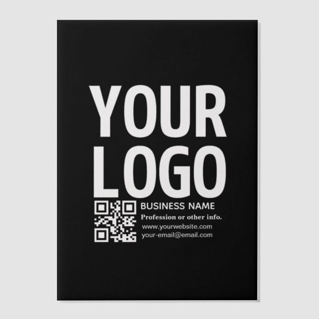Ihr Logo mit editierbarem QR-Code und Text  (Vorderseite)