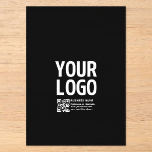 Ihr Logo mit editierbarem QR-Code und Text Acryleinladungen