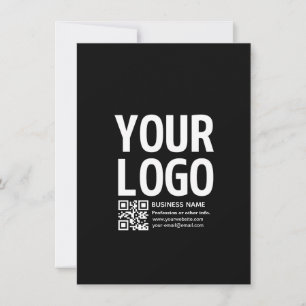Ihr Logo mit editierbarem QR-Code und Text  Ankündigung