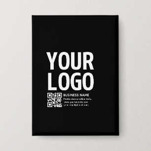 Ihr Logo mit editierbarem QR-Code und Text  Button