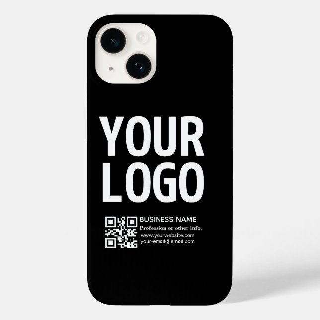 Ihr Logo mit editierbarem QR-Code und Text  Case-Mate iPhone Hülle (Rückseite)