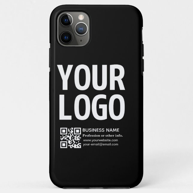 Ihr Logo mit editierbarem QR-Code und Text  Case-Mate iPhone Hülle (Rückseite)