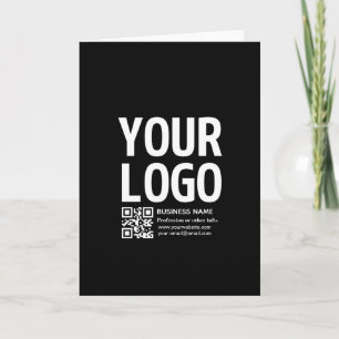 Ihr Logo mit editierbarem QR-Code und Text Einladung