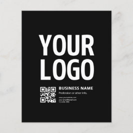 Ihr Logo mit editierbarem QR-Code und Text Flyer