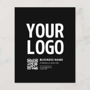 Ihr Logo mit editierbarem QR-Code und Text Flyer
