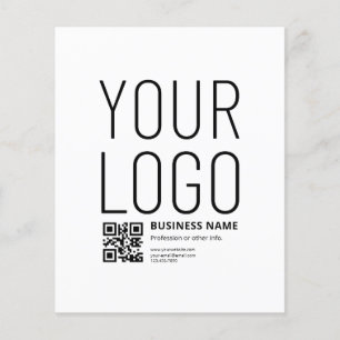 Ihr Logo mit editierbarem QR-Code und Text Flyer