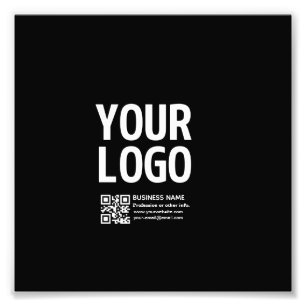 Ihr Logo mit editierbarem QR-Code und Text Fotodruck