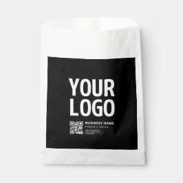 Ihr Logo mit editierbarem QR-Code und Text Geschenktütchen