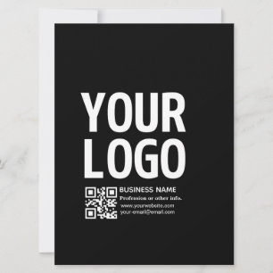 Ihr Logo mit editierbarem QR-Code und Text Karte