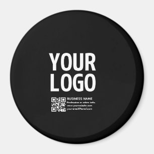 Ihr Logo mit editierbarem QR-Code und Text Magnet