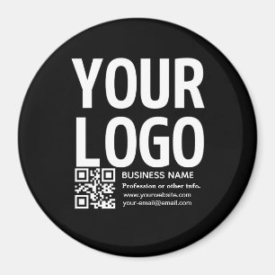 Ihr Logo mit editierbarem QR-Code und Text Magnet