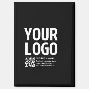Ihr Logo mit editierbarem QR-Code und Text Magnet