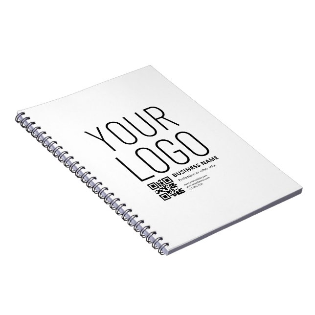 Ihr Logo mit editierbarem QR-Code und Text Notizblock (Rechte Seite)