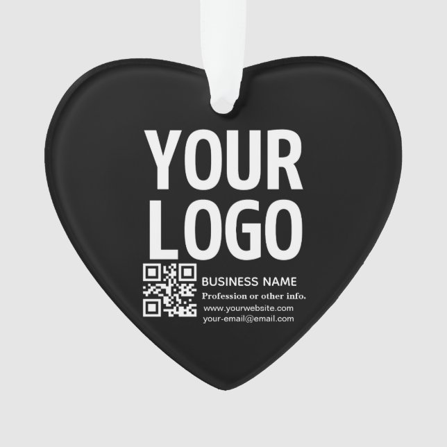 Ihr Logo mit editierbarem QR-Code und Text  Ornament (Vorderseite)