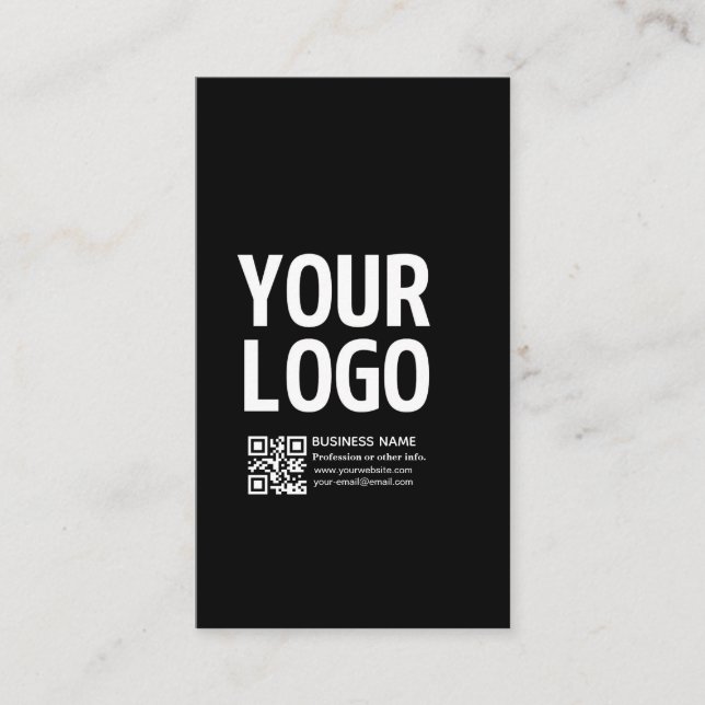 Ihr Logo mit editierbarem QR-Code und Text  Rabattkarte (Vorderseite)