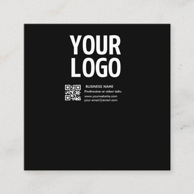 Ihr Logo mit editierbarem QR-Code und Text  Rabattkarte (Vorderseite)