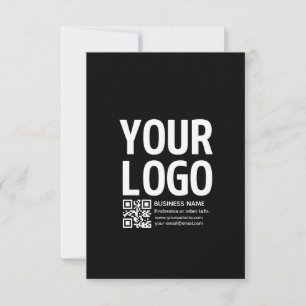 Ihr Logo mit editierbarem QR-Code und Text Save The Date