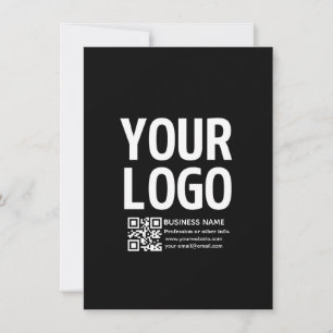 Ihr Logo mit editierbarem QR-Code und Text Save The Date