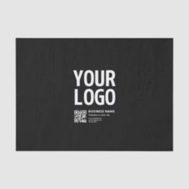 Ihr Logo mit editierbarem QR-Code und Text Seidenpapier