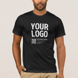 Ihr Logo mit editierbarem QR-Code und Text T-Shirt