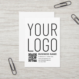 Ihr Logo mit editierbarem QR-Code und Text Visitenkarte