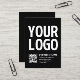 Ihr Logo mit editierbarem QR-Code und Text Visitenkarte
