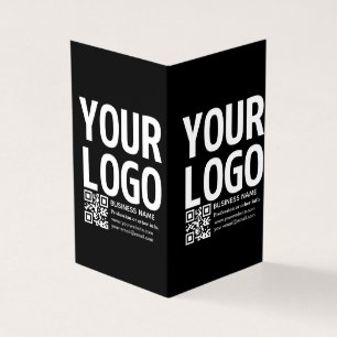 Ihr Logo mit editierbarem QR-Code und Text Visitenkarten