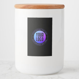 Ihr Logo & Modern Blue & Lila Ombre Gradient Lebensmitteletikett
